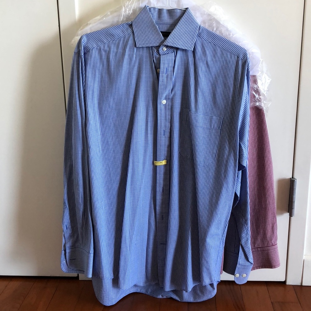 The Society Shop Shirts blue and red